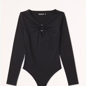 Long-Sleeve Seamless Fabric Keyhole Bodysuit